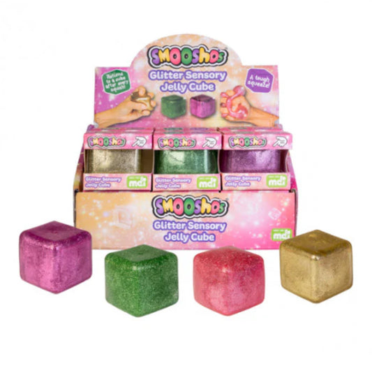 Smooshos Glitter Sensory Jelly Cube