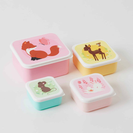 Lunch & Snack Box Set of 4 - Forest Friends