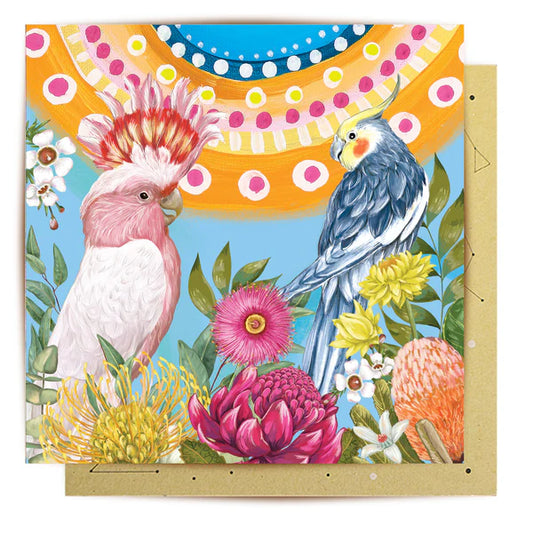 Greeting Card - Sacred Country Vol.2 Pink Cockatoo