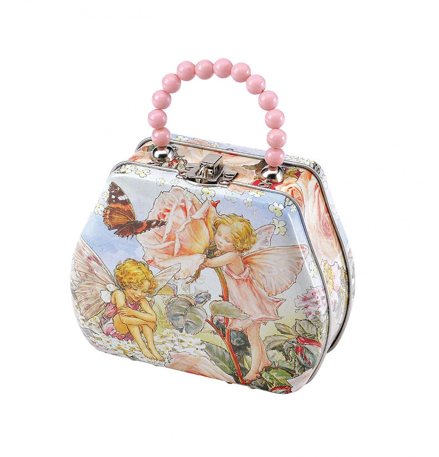 Flower Fairies Beaded Handle Tin Bag