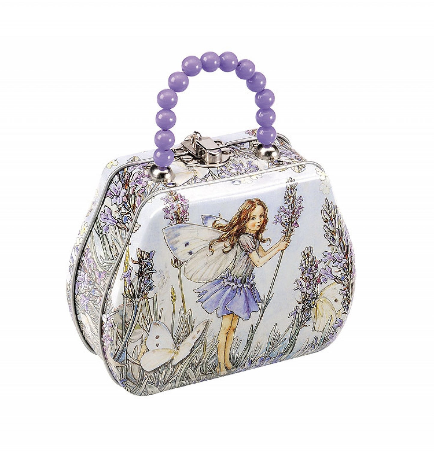 Flower Fairies Beaded Handle Tin Bag