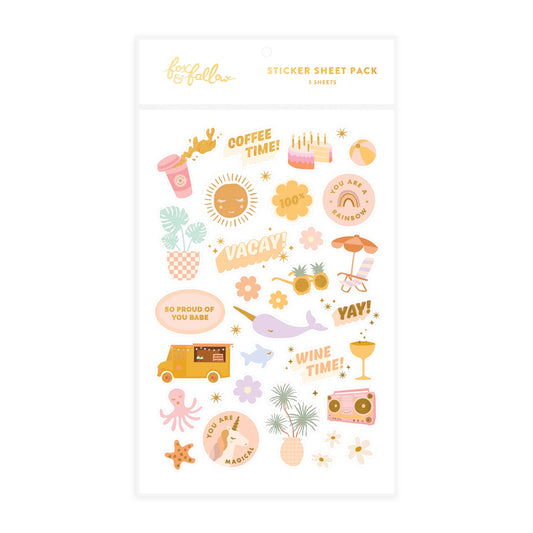 Sticker Sheet Set 3pk - Vacay