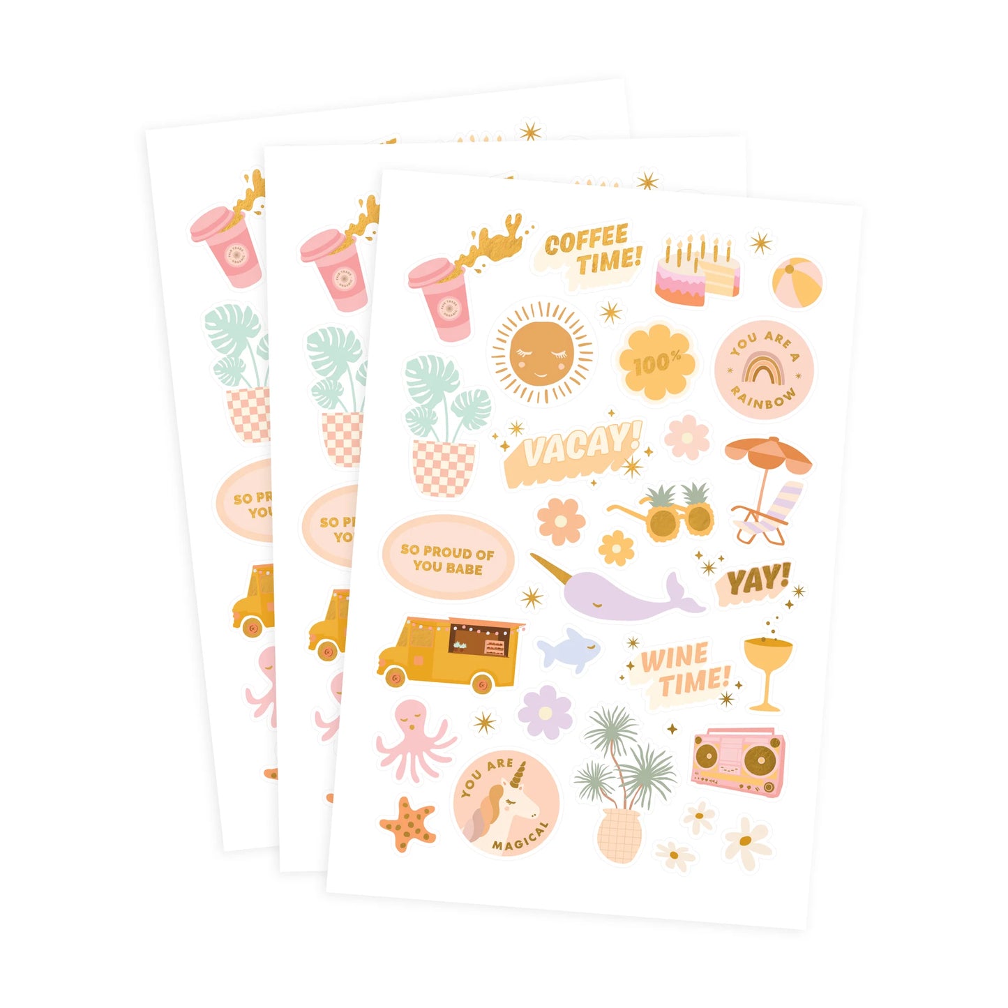 Sticker Sheet Set 3pk - Vacay