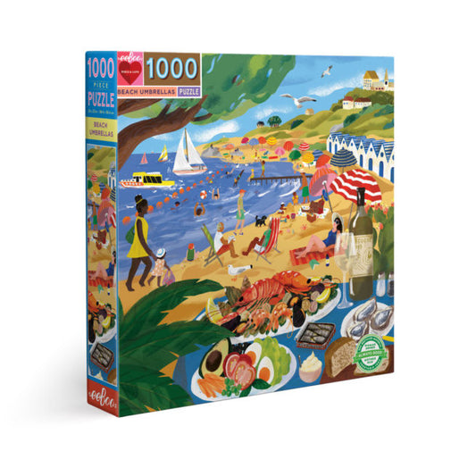 Eeboo 1000pc Puzzle - Beach Umbrellas