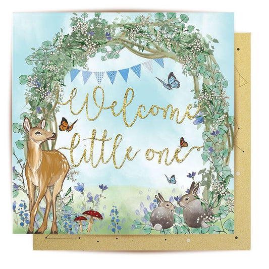 Greeting Card - Welcome Baby Blue