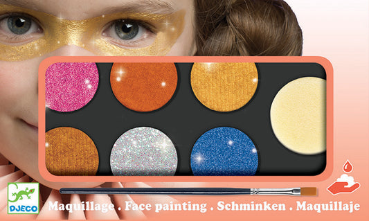 Face Painting Palette 6 colours - Metalic