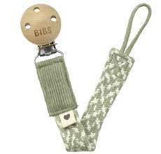 Bibs Paci Braid Clip - Sage/Ivory