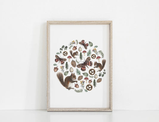 Woodland Circle Art Print