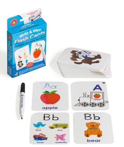 Write & Wipe Flash Cards - Alphabet and Early Numbers