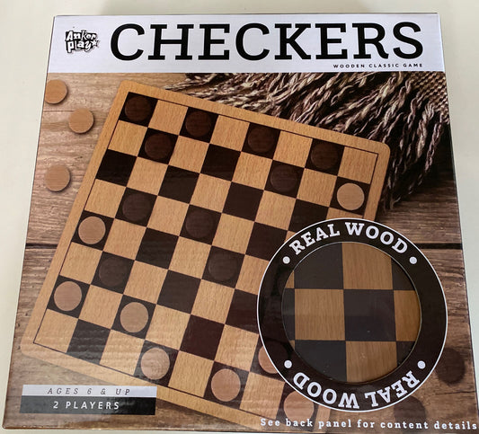 Checkers Wooden Classic Game