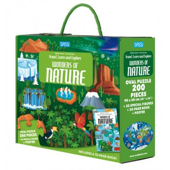 Travel, Learn & Explore Wonders of Nature Book & Puzzle