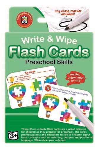 Write & Wipe Flash Cards - Preschool Skills