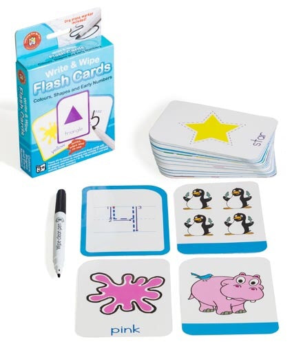 Write & Wipe Flash Cards - Colours, Shapes and Early Numbers