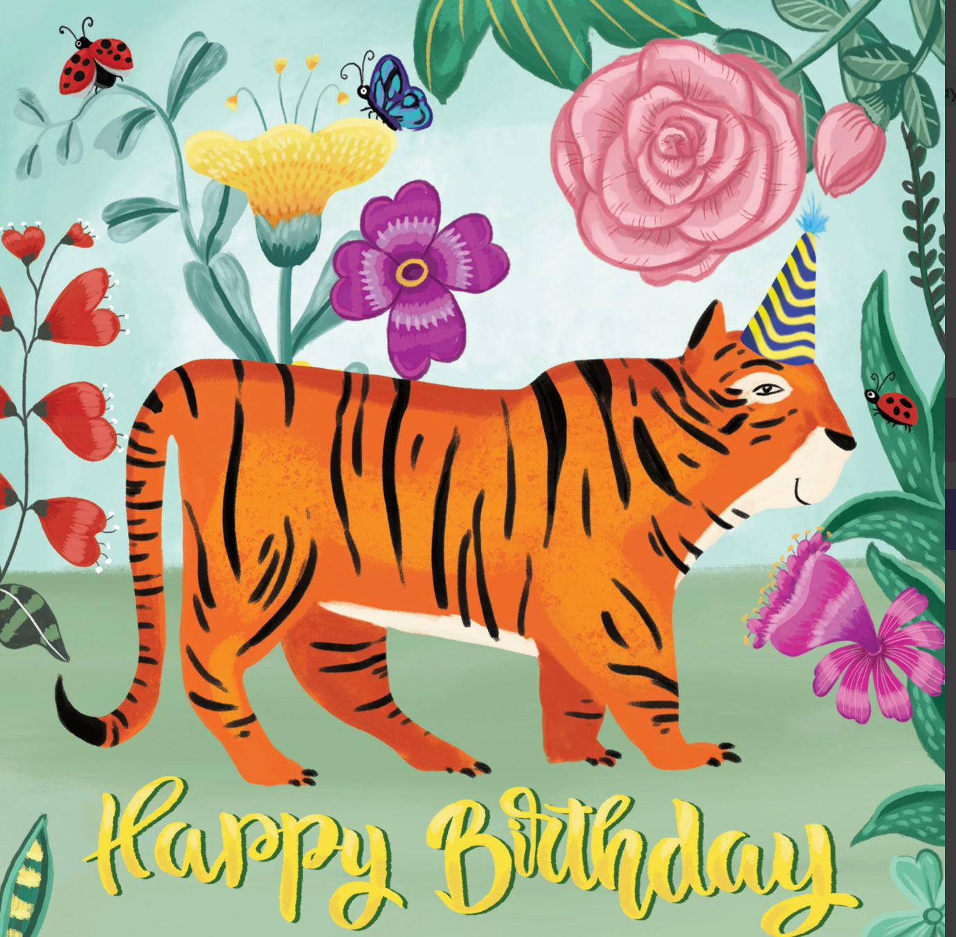 Greeting Card - Happy Birthday Tiger