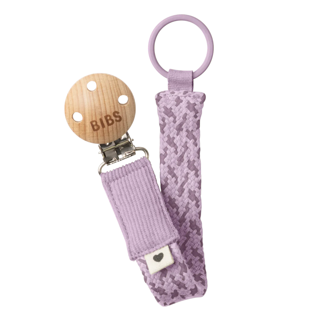 Bibs - Pacifier Clip- Braid - Violet Sky/Mauve