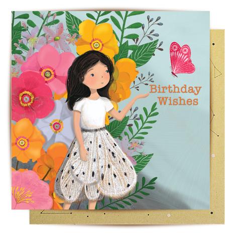 Greeting Card - Birthday Wishes Butterfly