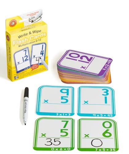 Write & Wipe Flash Cards - Multiplication 0 to 12