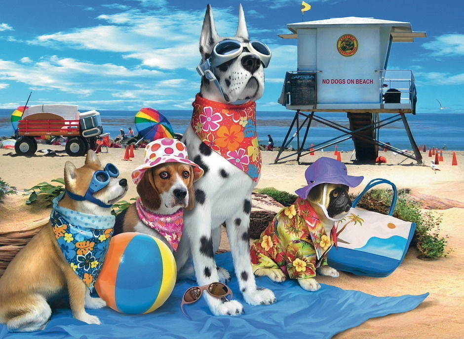 No Dogs On The Beach 100pc Puzzle