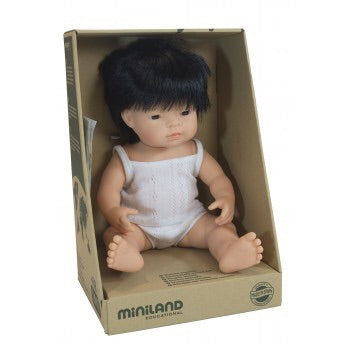 Miniland Asian Baby Boy 38cm Doll Boxed