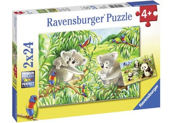 Sweet Koalas & Pandas 2x24pc Puzzle
